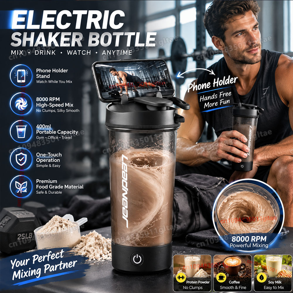 Protein Bar - 400-700ml Elektrische Shakerbeker Zelfroerende Intelligente Shaker