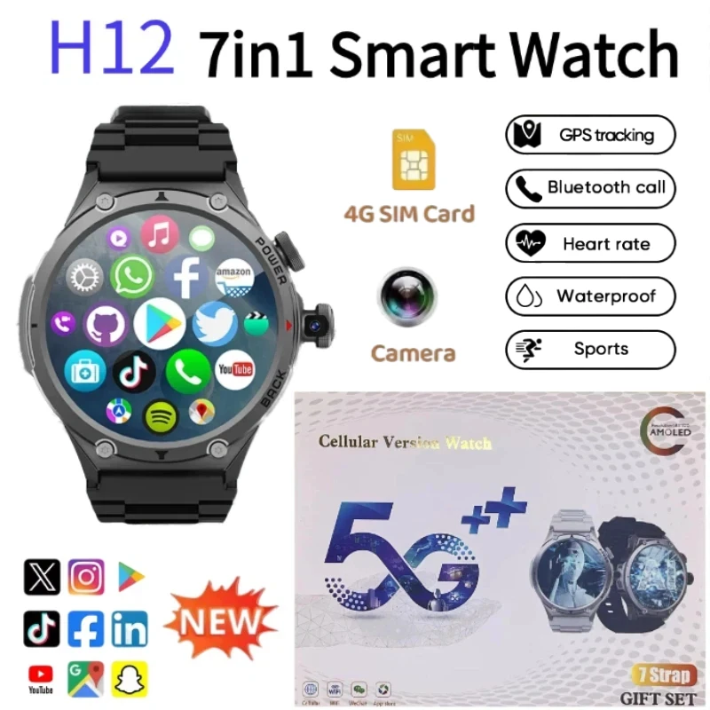 Seaweed Snack - H12 Smartwatch 4G LTE Smartwatch met