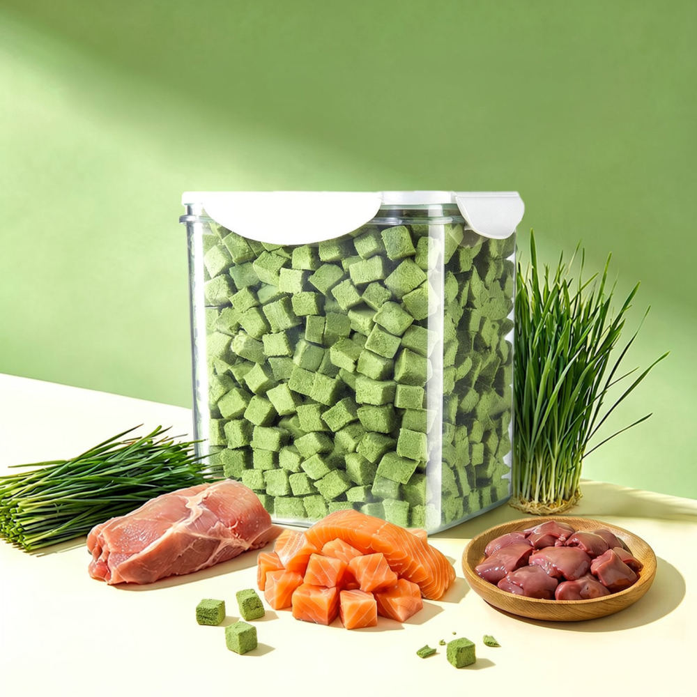 Gevriesdroogde kattengrasbites - Healthy Snacks Food recensie en prijs
